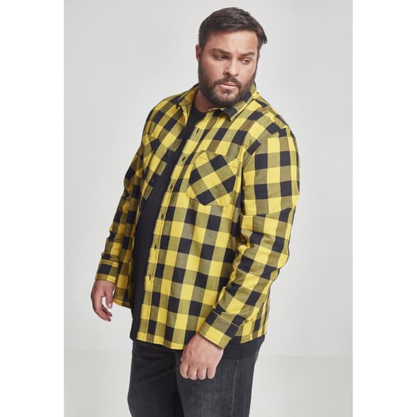 Urban Classics Skjorte Flanell Gt Sort 2XL Mand
