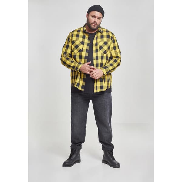 Urban Classics Skjorte Flanell Gt Sort 2XL Mand