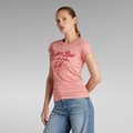 Miniatyrbild 3 av 5: G-star Kortärmad T-shirt Graphic Stm 3 Slim Fit Rosa S Kvinna