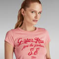 Miniatyrbild 4 av 5: G-star Kortärmad T-shirt Graphic Stm 3 Slim Fit Rosa S Kvinna