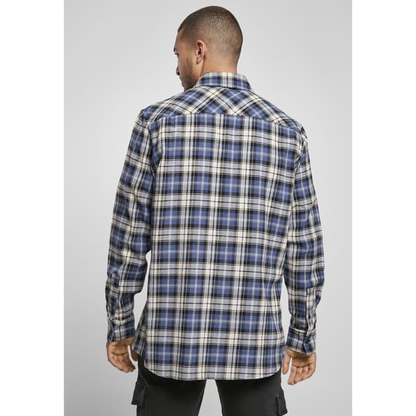 Urban Classics Skjorte Checked Roots Blå M Mand