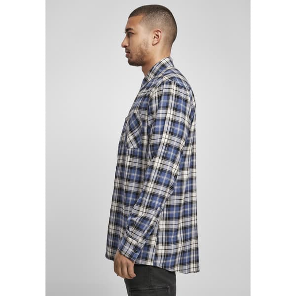 Urban Classics Skjorte Checked Roots Blå M Mand
