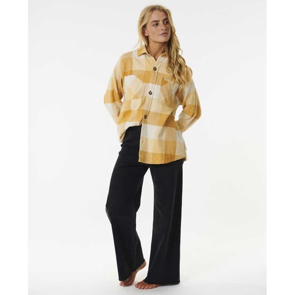 Rip Curl Lang ærmet Skjorte La Isla Flannel Gul S Kvinde