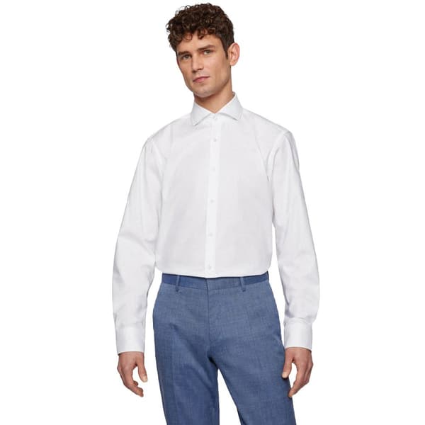 Boss Skjorte P-joe Spread Hvid 45 / Regular Mand