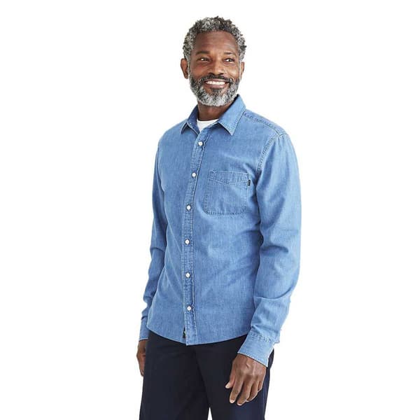 Dockers Slim Icon Långärmad Skjorta A1114-0045 Blå S Man