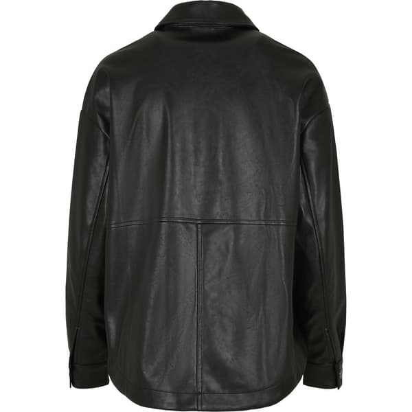 Urban Classics S Skjorte Faux Leather Over Sort M Kvinde