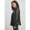 Miniatyrbillede 2 af 8: Urban Classics S Skjorte Faux Leather Over Sort M Kvinde