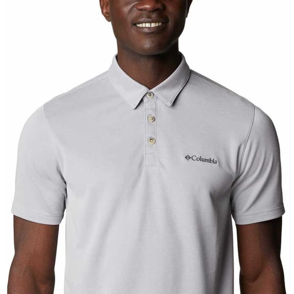 Columbia Kortærmet Poloshirt Nelson Point Grå L Mand