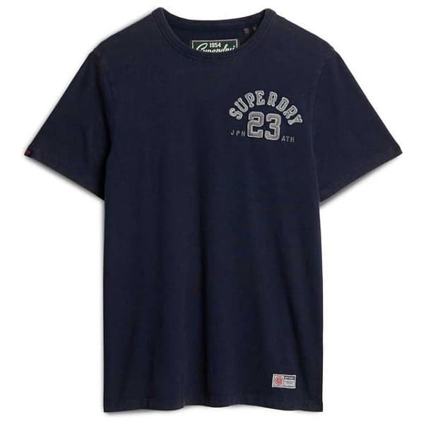 Superdry Kortärmad T-shirt Med Rund Hals Vintage Athletic Chest Blå M Man