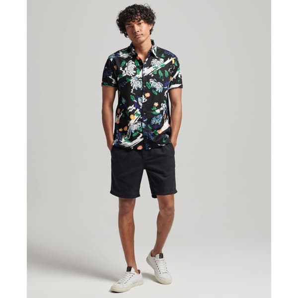 Superdry Lyhythihainen Paita Vintage Hawaiian Musta S Mies
