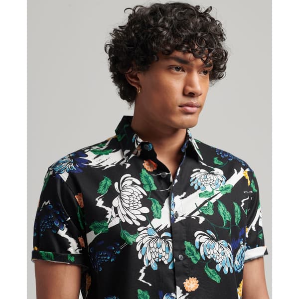 Superdry Lyhythihainen Paita Vintage Hawaiian Musta S Mies