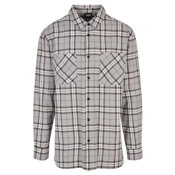 Urban Classics Långärmad Tröja Oversized Check Grå M Man