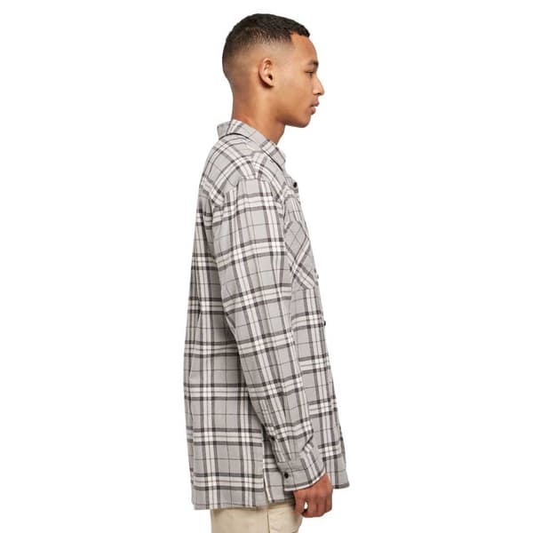 Urban Classics Långärmad Tröja Oversized Check Grå M Man