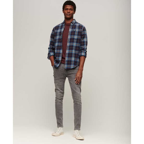 Superdry Långärmad Tröja Cotton Lumberjack Blå S Man