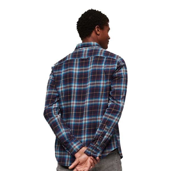 Superdry Långärmad Tröja Cotton Lumberjack Blå S Man