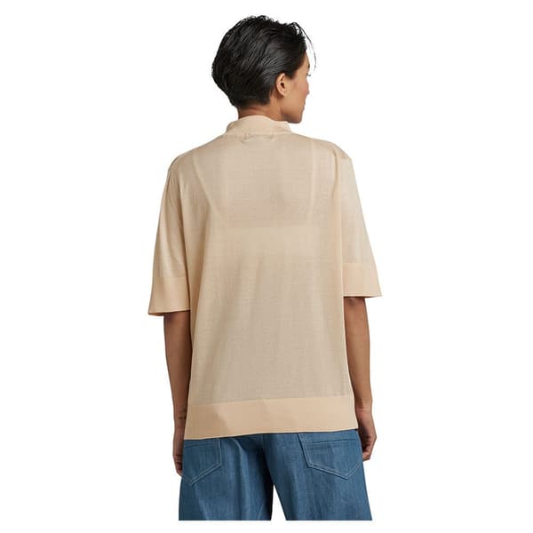 G-star Core Mock 3/4 Ærme T-shirt Beige M Kvinde