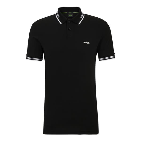 Boss Kortärmad Piké Paul 10255848 Svart L Man