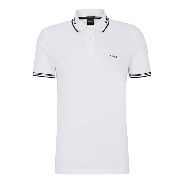 Boss Kortärmad Piké Paul 10255848 Vit L Man