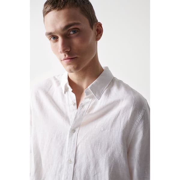 Salsa Jeans Långärmad Tröja Cotton Linnen Regular Fit Vit L Man