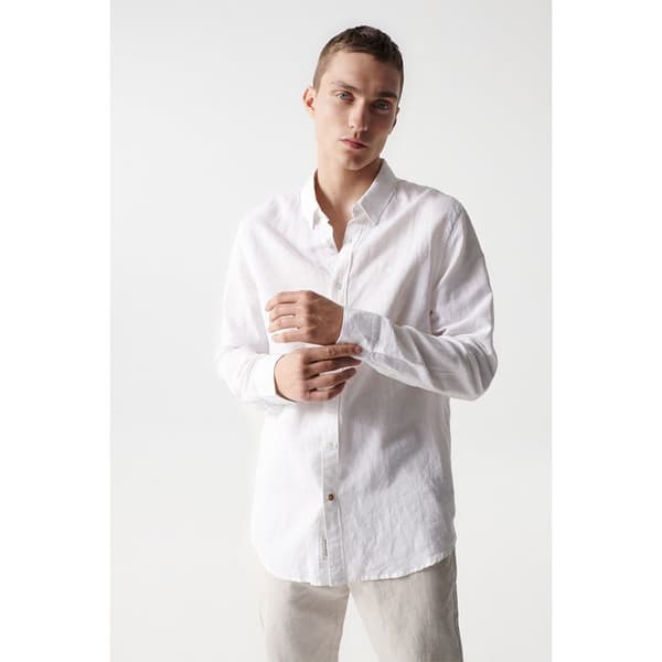 Salsa Jeans Långärmad Tröja Cotton Linnen Regular Fit Vit L Man