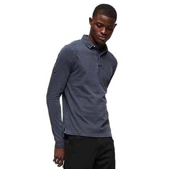 Superdry Långärmad Piké Studios Jersey Blå XL Man