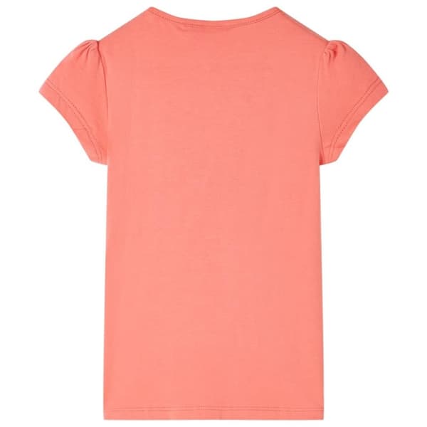 vidaXL T-shirt til børn str. 128 koralfarvet
