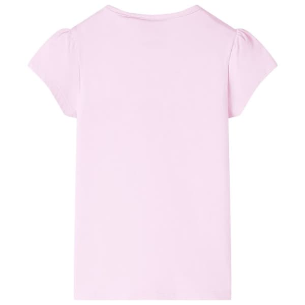 vidaXL T-shirt för barn ljusrosa 104