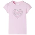 Miniatyrbild 1 av 7: vidaXL T-shirt för barn ljusrosa 116