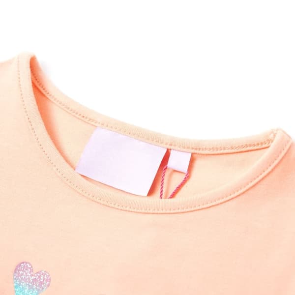 vidaXL T-shirt för barn ljus orange 116