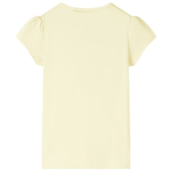 vidaXL T-shirt för barn mild gul 140