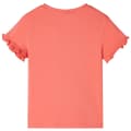 Miniatyrbild 2 av 7: vidaXL T-shirt med korta ärmar för barn korall 128