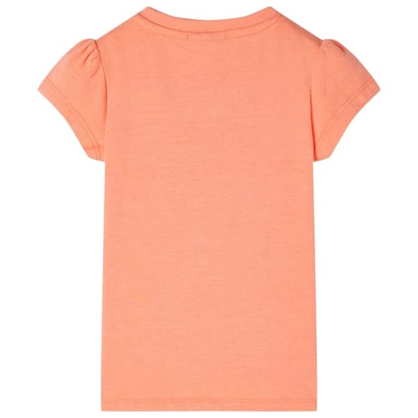 vidaXL T-shirt med formade ärmar för barn neon orange 104