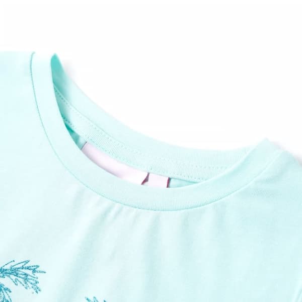 vidaXL T-shirt för barn ljusaqua 92