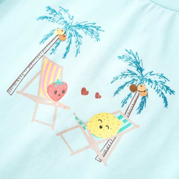 vidaXL T-shirt för barn ljusaqua 92