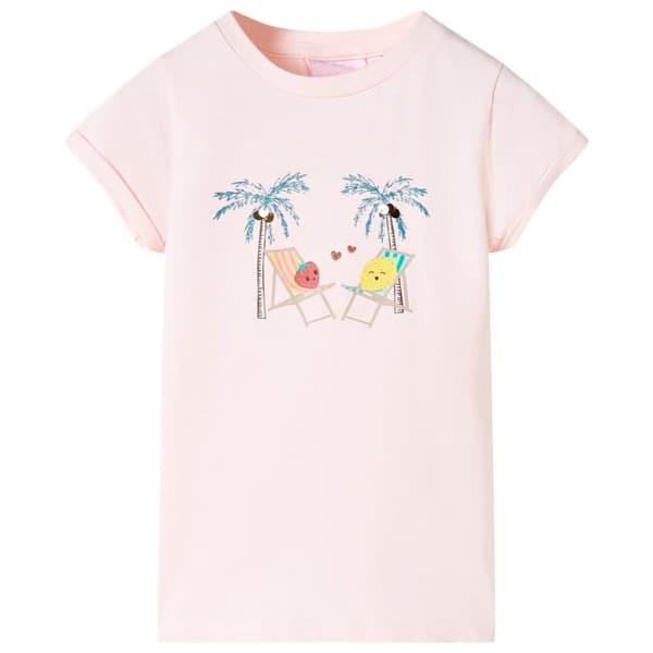 vidaXL T-shirt för barn mjuk rosa 92