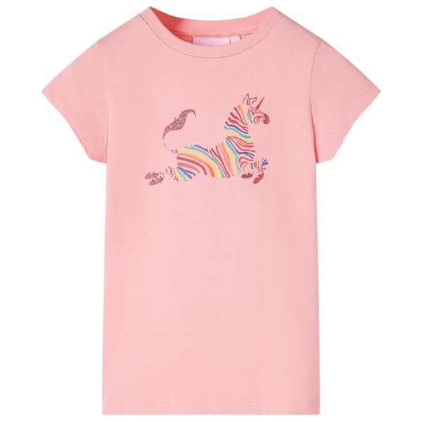 vidaXL T-shirt för barn rosa 104