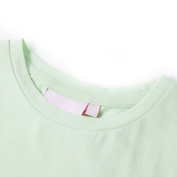 vidaXL T-shirt med formade ärmar för barn mjuk grön 104