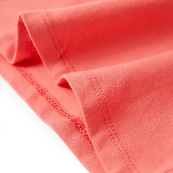 vidaXL T-shirt med volangärmar för barn korall 116
