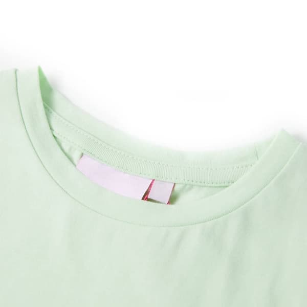 vidaXL T-shirt med formade ärmar för barn mjuk grön 128