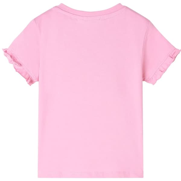 vidaXL T-shirt med korta ärmar för barn ljusrosa 92