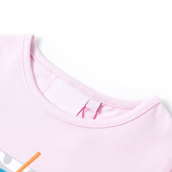 vidaXL T-shirt til børn str. 104 lyserød