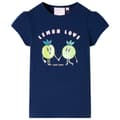 Miniatyrbillede 1 af 7: vidaXL T-shirt til børn str. 116 marineblå