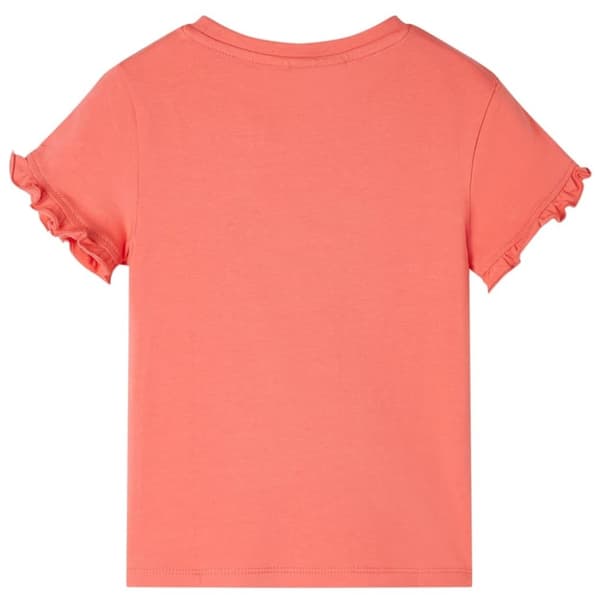 vidaXL T-shirt til børn str. 128 koralfarvet