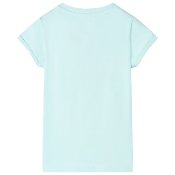 vidaXL T-shirt til børn str. 116 akvamarinblå