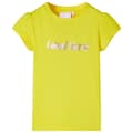 Miniatyrbillede 1 af 7: vidaXL T-shirt til børn str. 92 med flæser lysegul