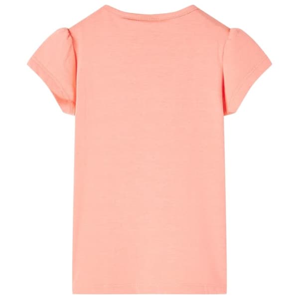 vidaXL Lasten T-paita neon koralli 92