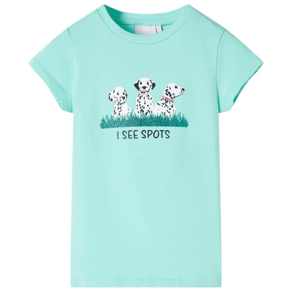 vidaXL T-shirt til børn str. 128 lys mintgrøn
