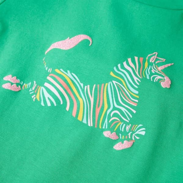 vidaXL T-shirt til børn str. 104 grøn