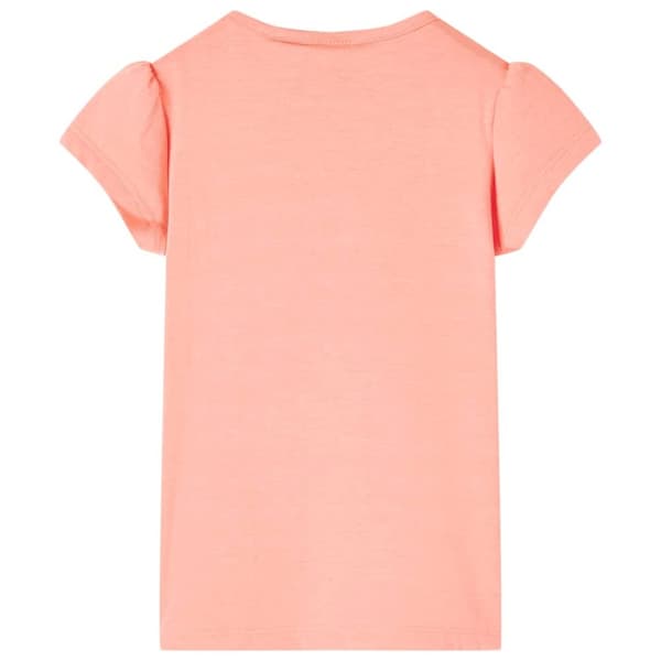 vidaXL T-shirt för barn neonkorall 104