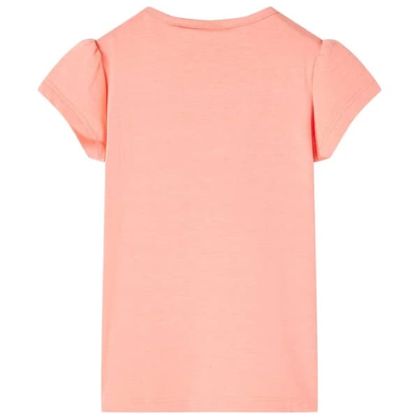 vidaXL T-shirt för barn neonkorall 116